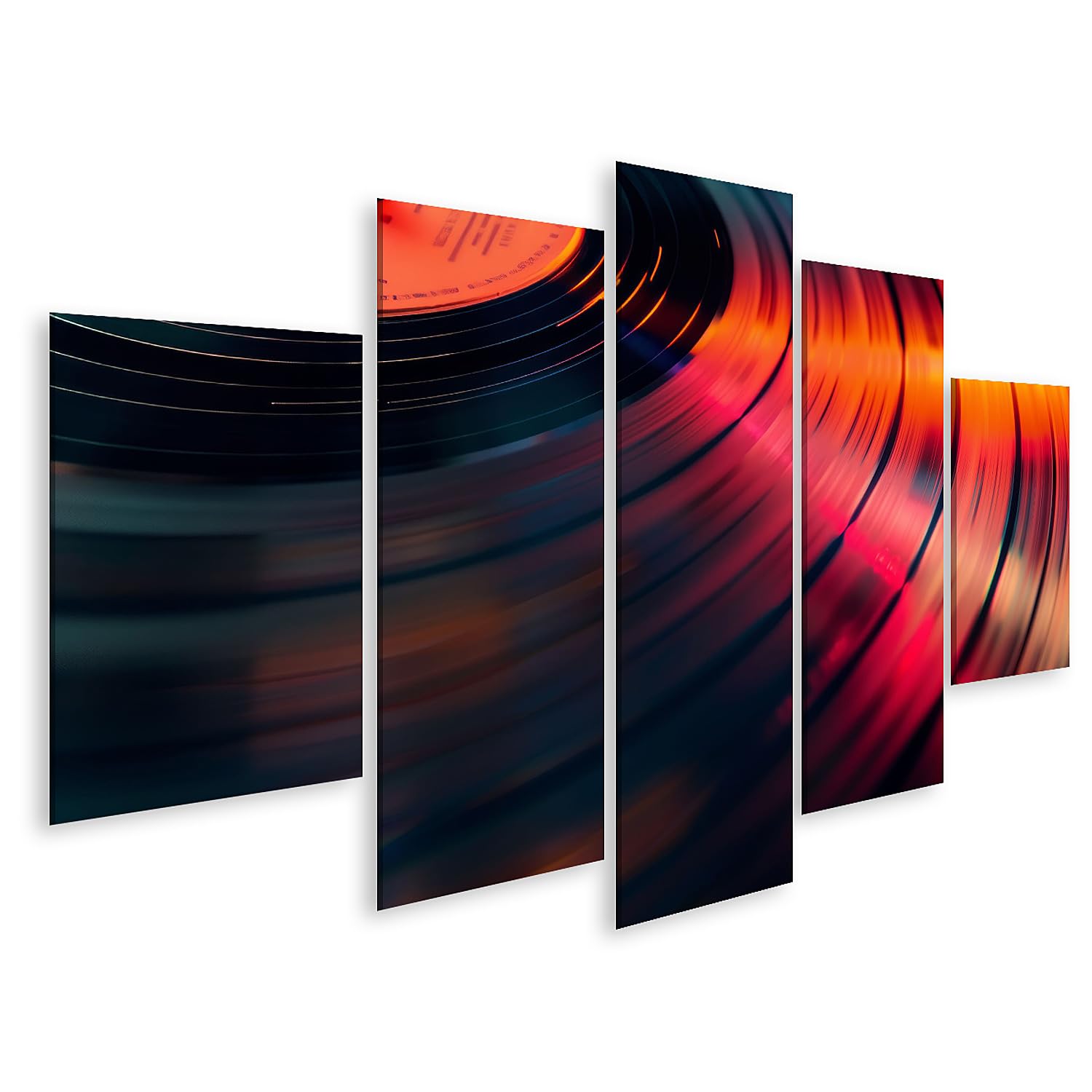 islandburner Quadro su tela Pannelli in vinile colorati in coppia per soggiorno amanti della musica negozio immagini murali poster