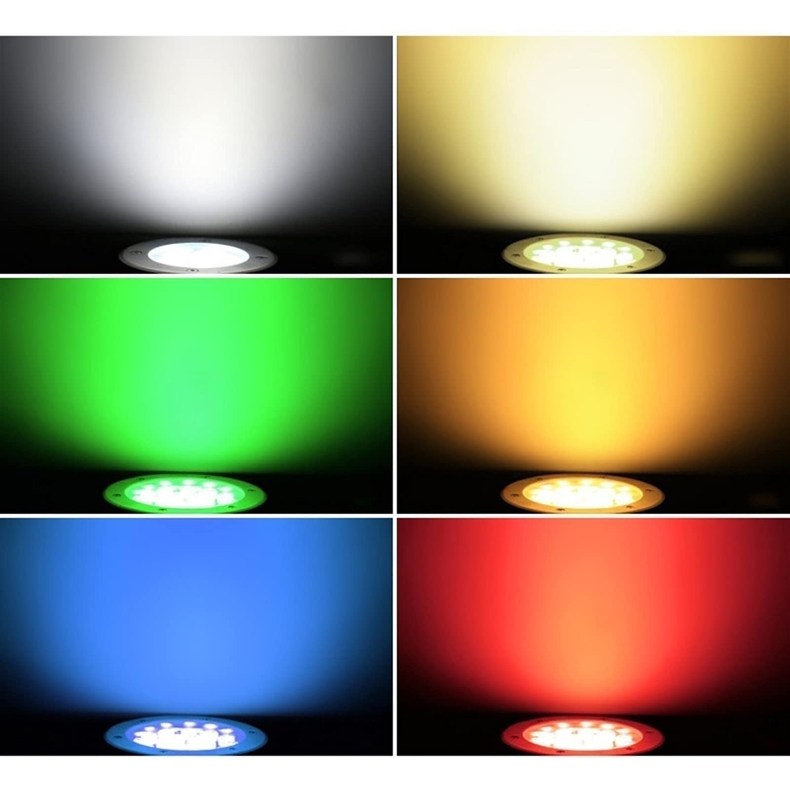 Spot LED sous Marin, Eclairage sous Marin, Spot LED Piscine Encastrable IP68 Étanche Acier Inoxydable Eclairage sous Marin 12V Spot Étanche Éclairage De Caractéristique De l'eau ( Couleur : Jaune , Ta