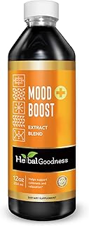 Herbal Goodness Mood Boost 12oz – Herbal Mood Support Supplement with Valerian Root, Ashwagandha & Passionflower | Natural Stress Relief, Relaxation & Focus Support | Non-GMO & Vegan