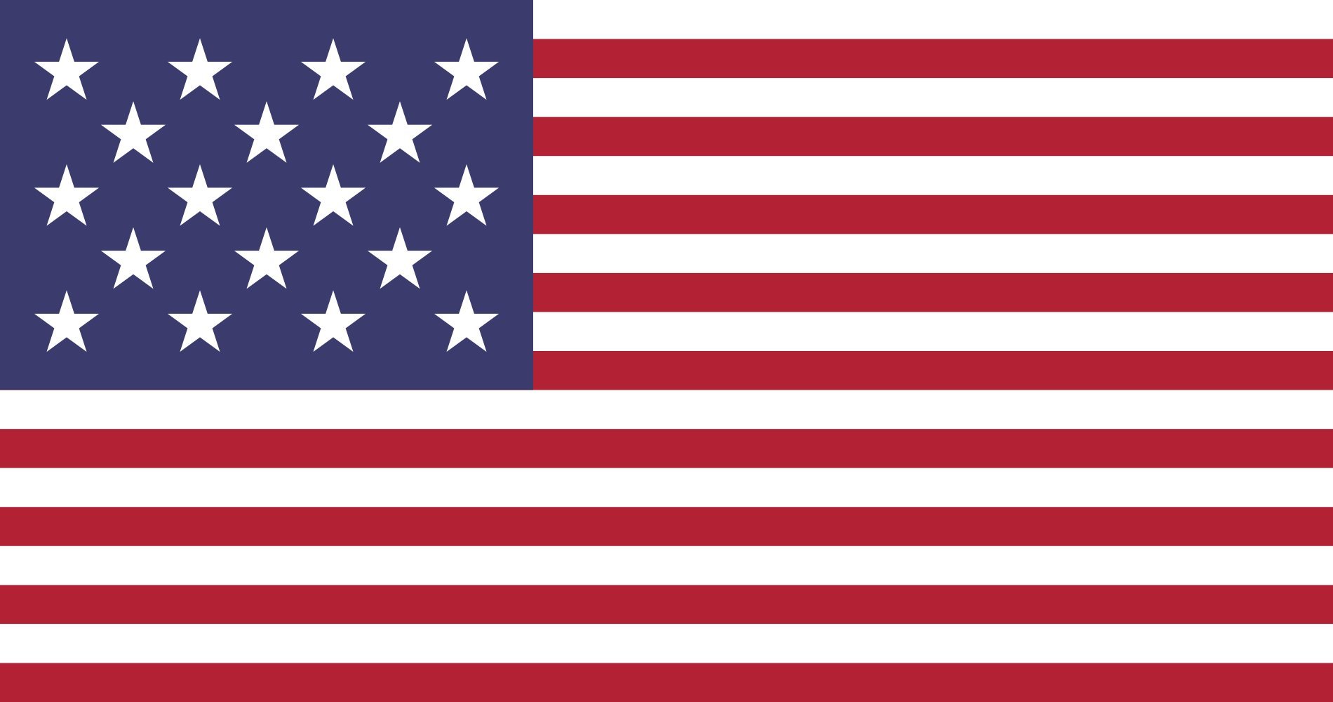Drapeau US 18 étoiles paysage de qualité supérieure avec coutures renforcées
