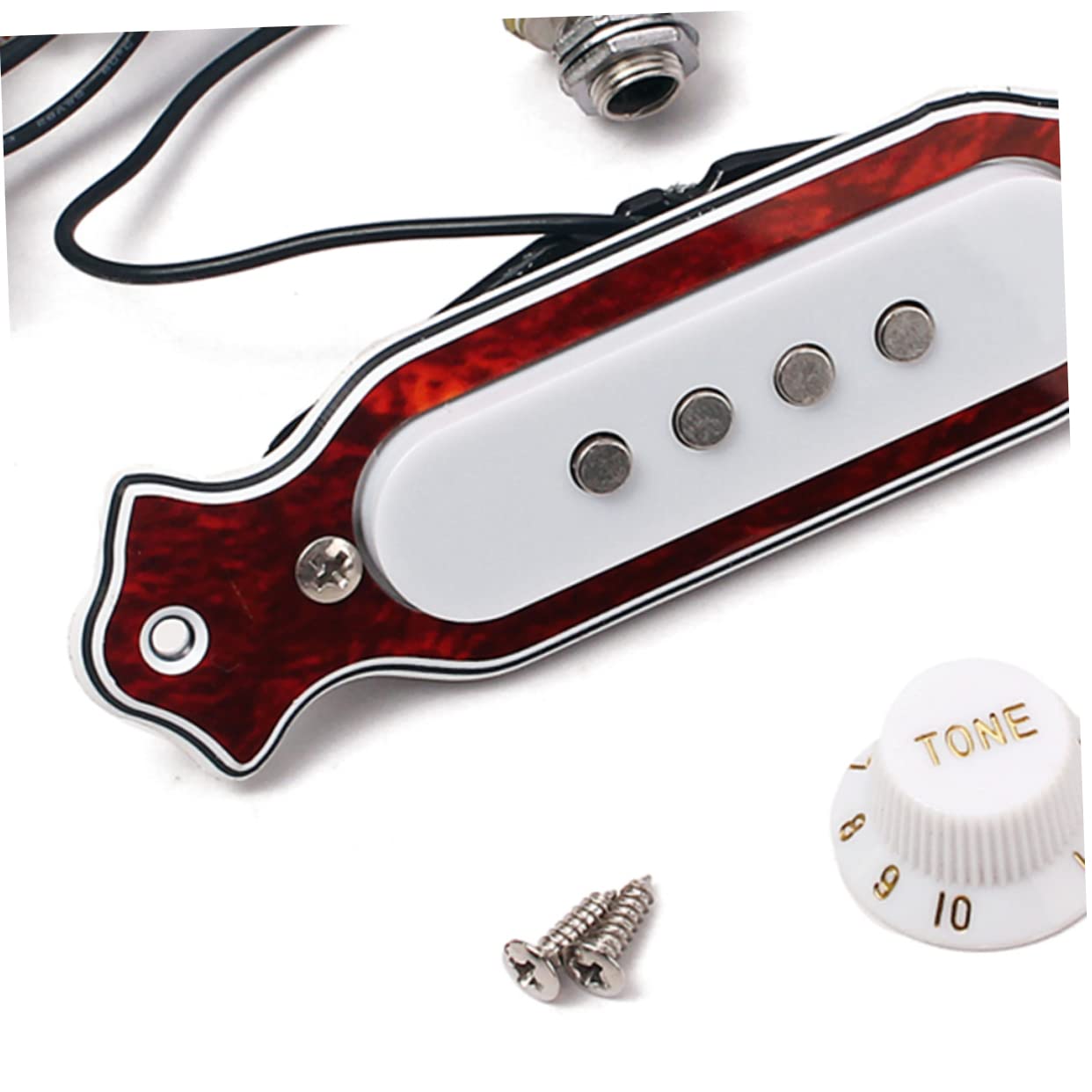 ifundom 3pezzi Pickup Per Chitarra Acustica Corde Metallico Rosso Sostituzione Per Strumenti Musicali Facile Installazione Pickup Per Soundhole