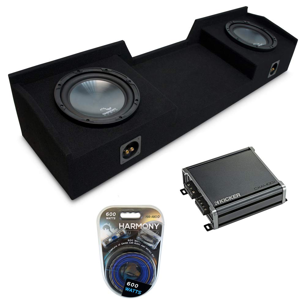 Harmony Audio R124 Compatible with Nissan Titan King or Crew Truck 04-15 Bundle Dual 12