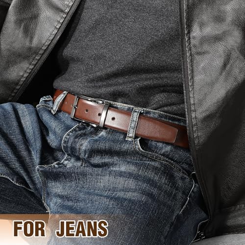 Men's Belt Leather Belt for Dress Jeans Fashion Sports Car Buckle Business Casual Golf Belt for Men4