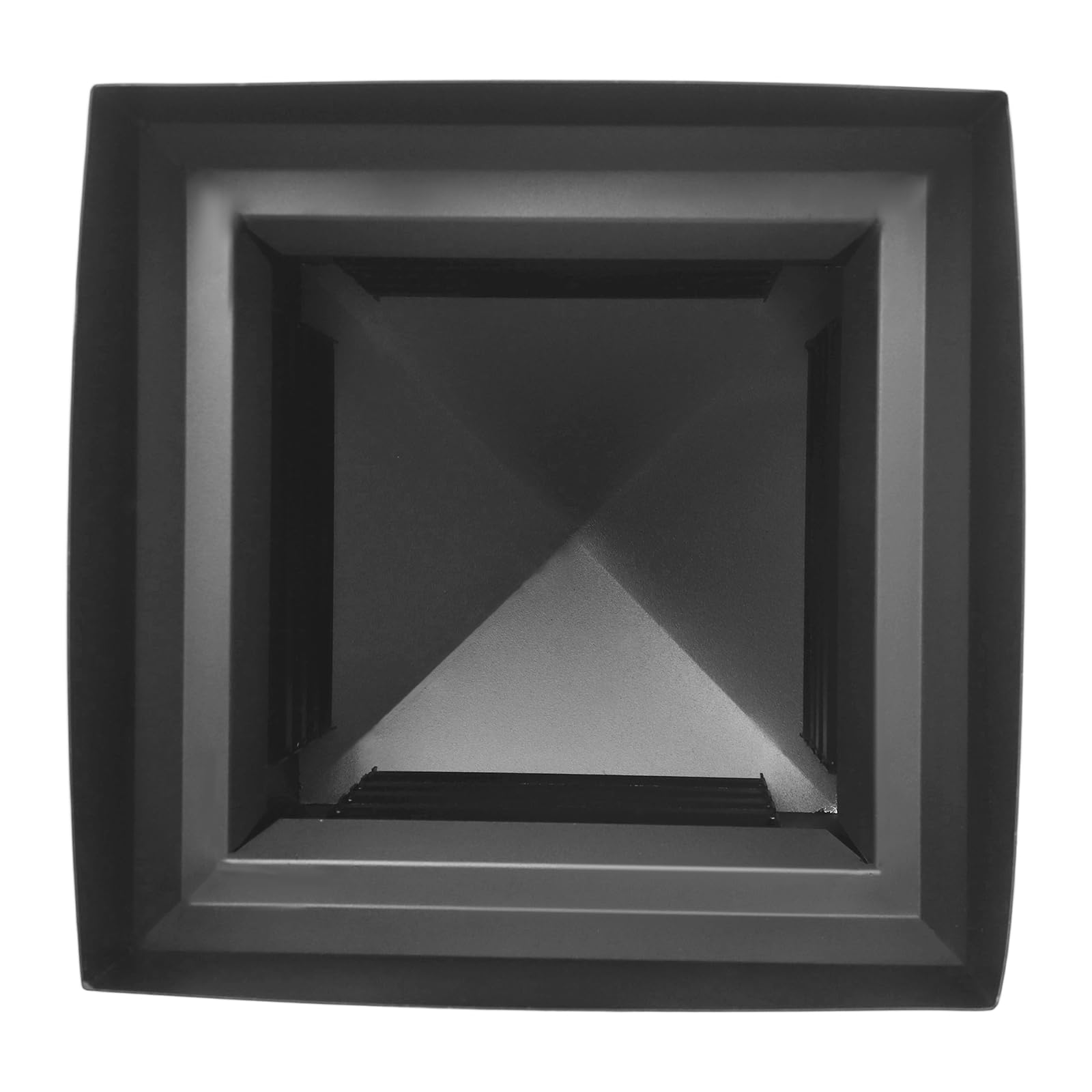 Cubierta de chimenea cubierta cuadrada impermeable exterior de aleación de aluminio con forma de pirámide para chimeneas 35 x 35 cm negro