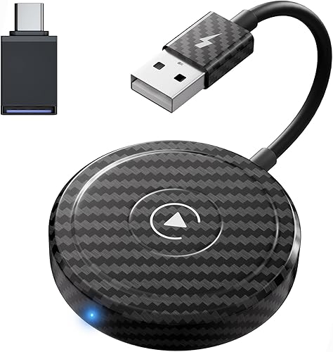 Adaptador inalámbrico CarPlay 2024 - Apple Carplay Adaptador inalámbrico Convent con cable a CarPlay Dongle 5Ghz WiFi Auto Connect Actualización en