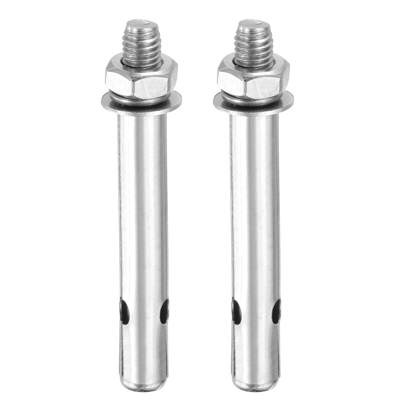 PATIKIL M10x100mm Expansion Bolts, 2 Pcs Stainless Steel External Hex Expansion Screw Bolt Sleeve Anchors Fastener for Concrete Wall Brick