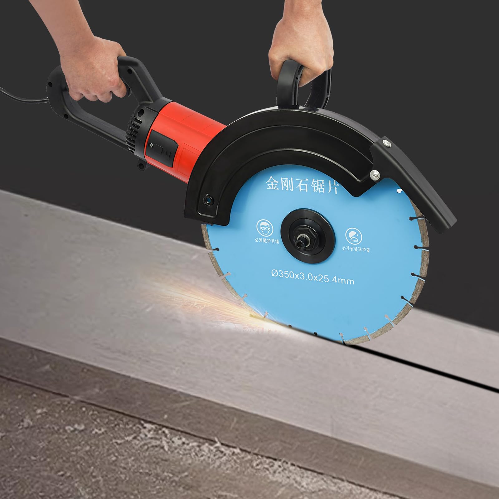 Elektryczna frezarka szczelinowa 3500 W, 3500 mm, przecinarka do betonu, przecinarka do kamienia, frez do muru, przecinarka do fug, brzeszczot do bruzdownicy