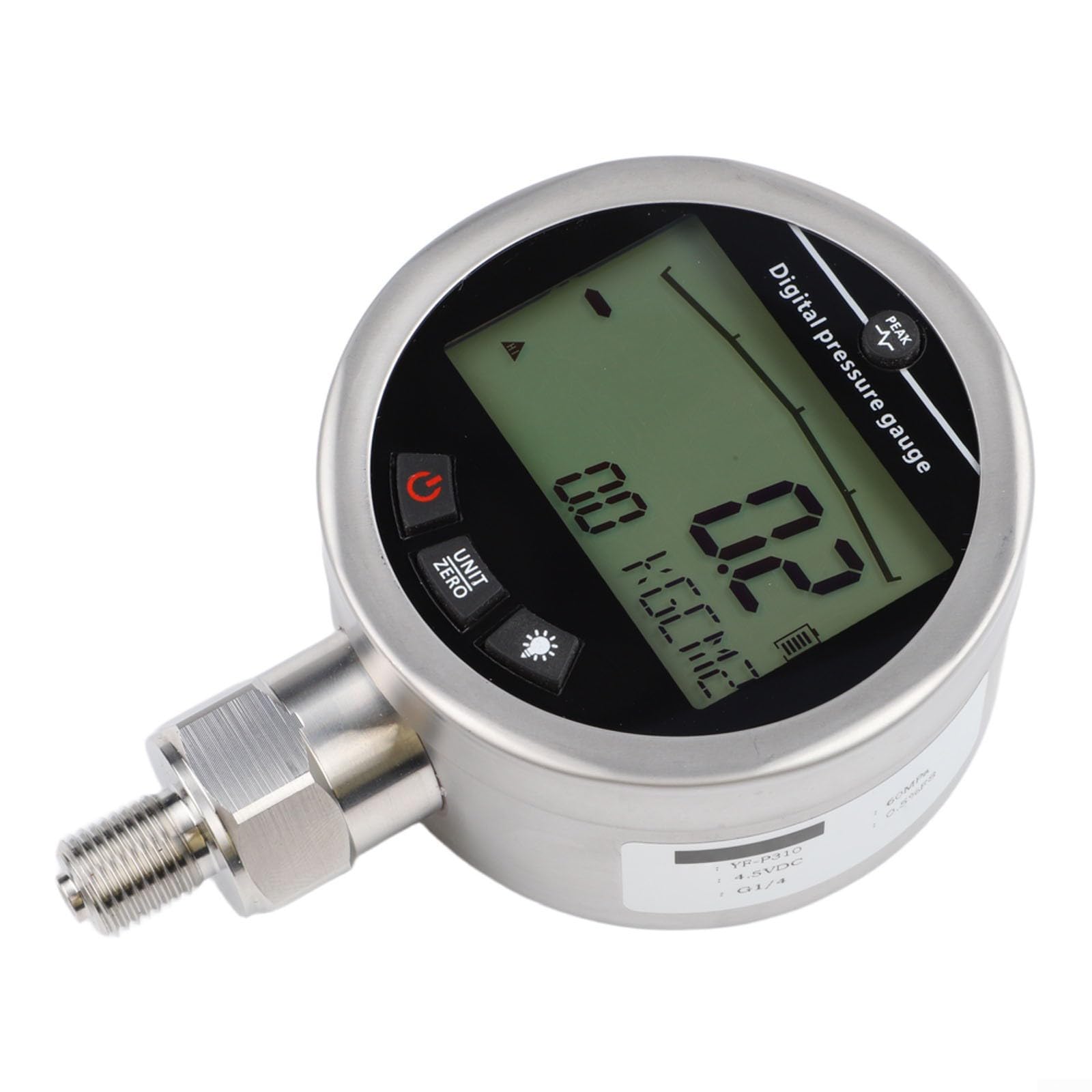 Hydraulikdruckmesser Digital LCD Hintergrundbeleuchtung(0-60MPa)