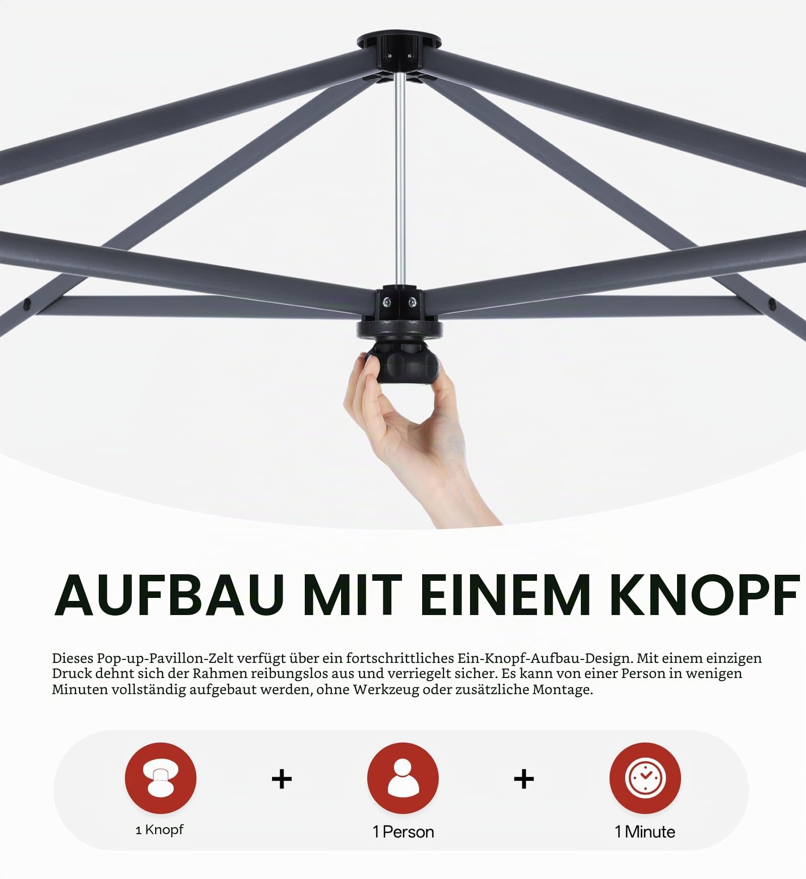 ABCCANOPY Faltpavillon UV50+ mit 2 Seitenwänden, Gelb 300 cm | 500D Polyester,wasserdicht, 4 Sandsäcke & Rolltragetasche – für Garten & Camping