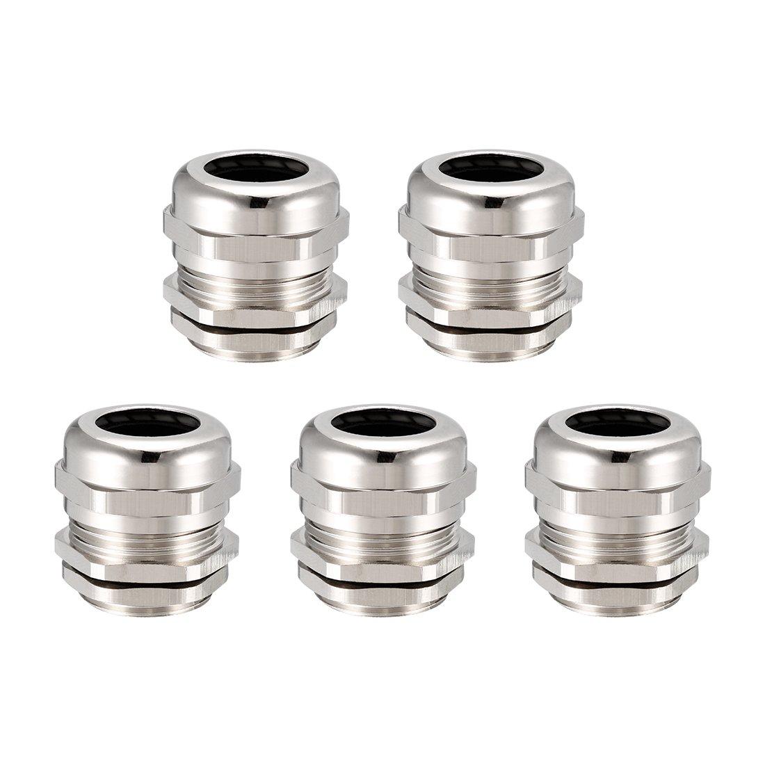 ZHuidjo 5Pcs M25 Cable Gland Metal Waterproof Connector Wire Glands Joints for 10mm-16mm Dia Range (SN: e52 0b4 5bc 4eb 9c7)