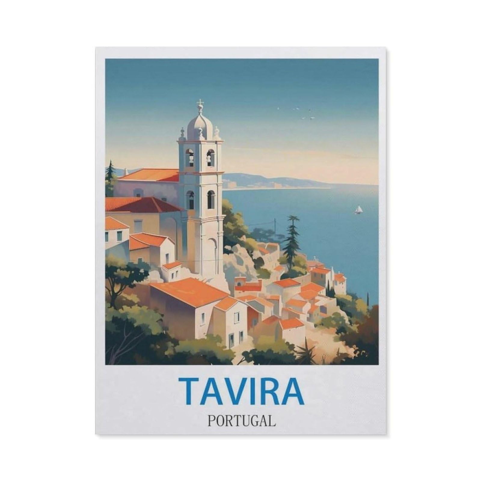 BEAYODKP 5D Diamond Painting Set for Adults and Children，Tavira Portugal