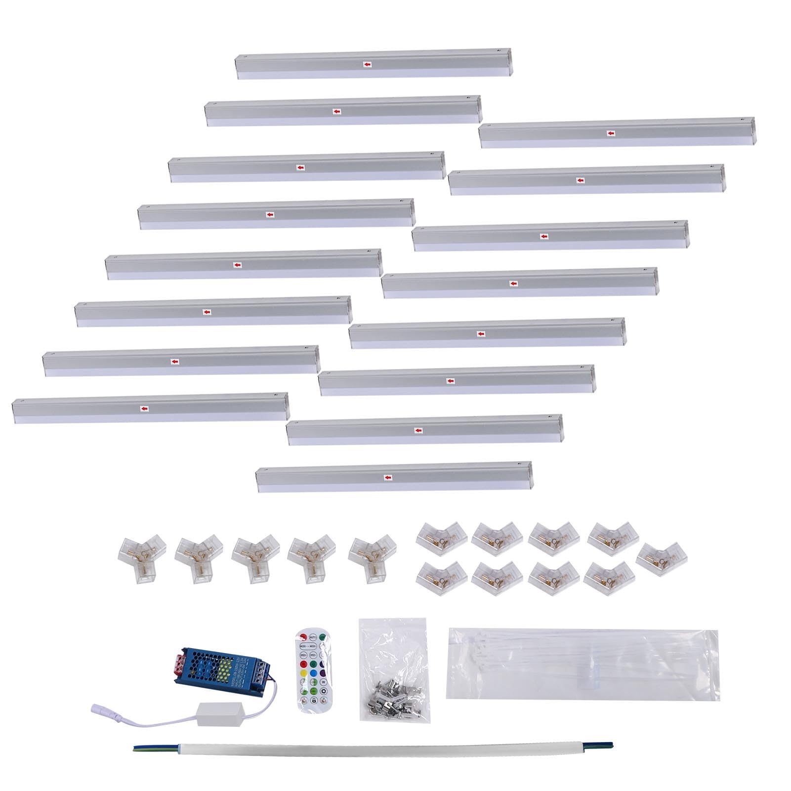 ANGGREK Éclairage Hexagonal télécommandé, Panneau Lumineux de Plafond LED RGB pour Garage, éclairage de Plafond LED Hexagonal pour Garage en Alliage D’aluminium et PC avec Télécommande,