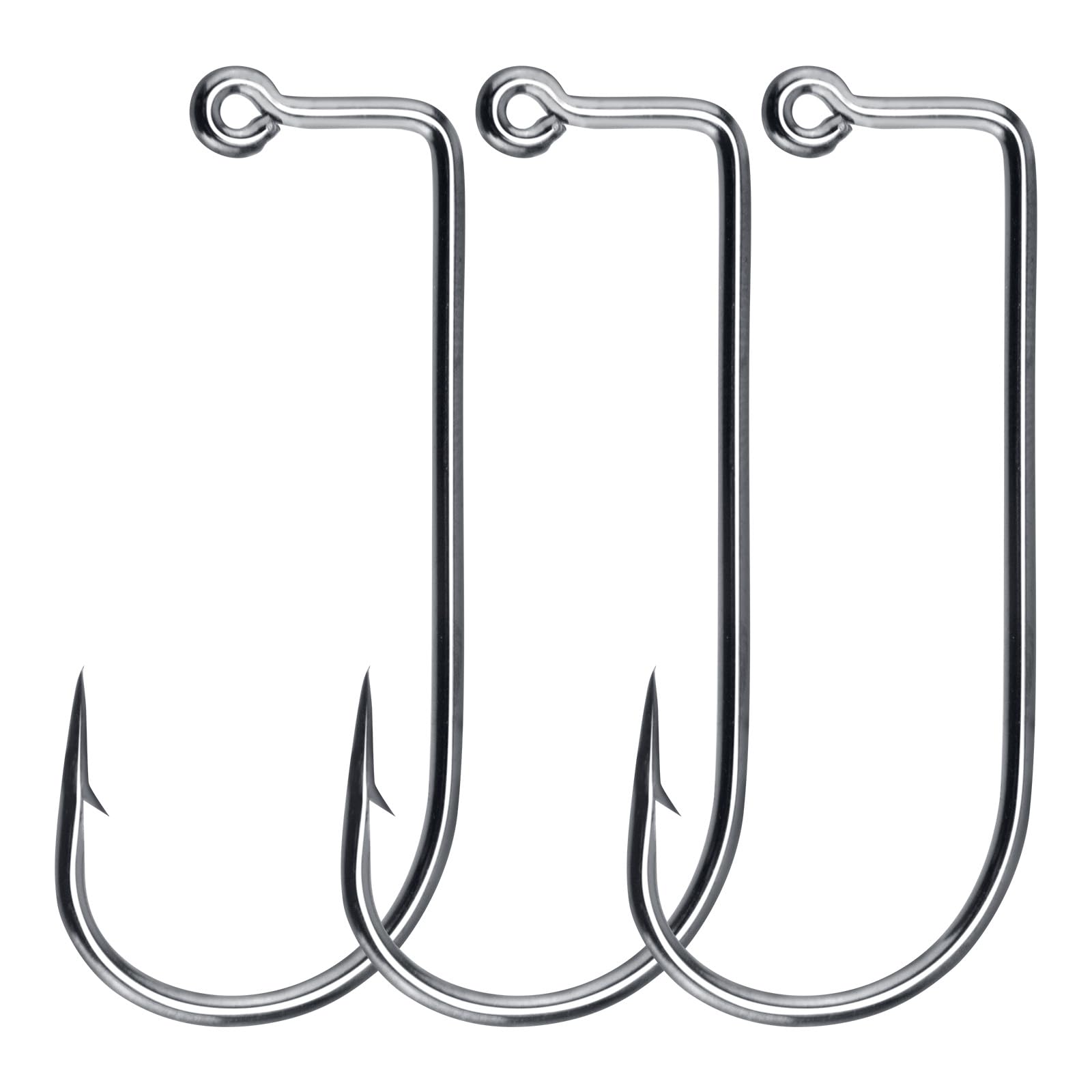 Dr.Fish 100 Pack 90 Degree Aberdeen Jig Hooks, Round Bend, Freshwater & Saltwater Fishing Crappie Panfish Swimbait Jig Hook Mold Making Supplies