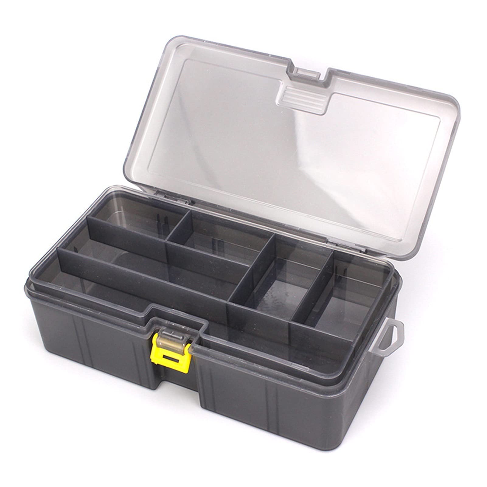Angelzubehör Doppelschicht Dicke Köder Box Aufbewahrungsbox Köder Zubehör Werkzeugbox Kunststoffbox Angelausrüstung Angelköder Haken Tackle Kleinteilebox