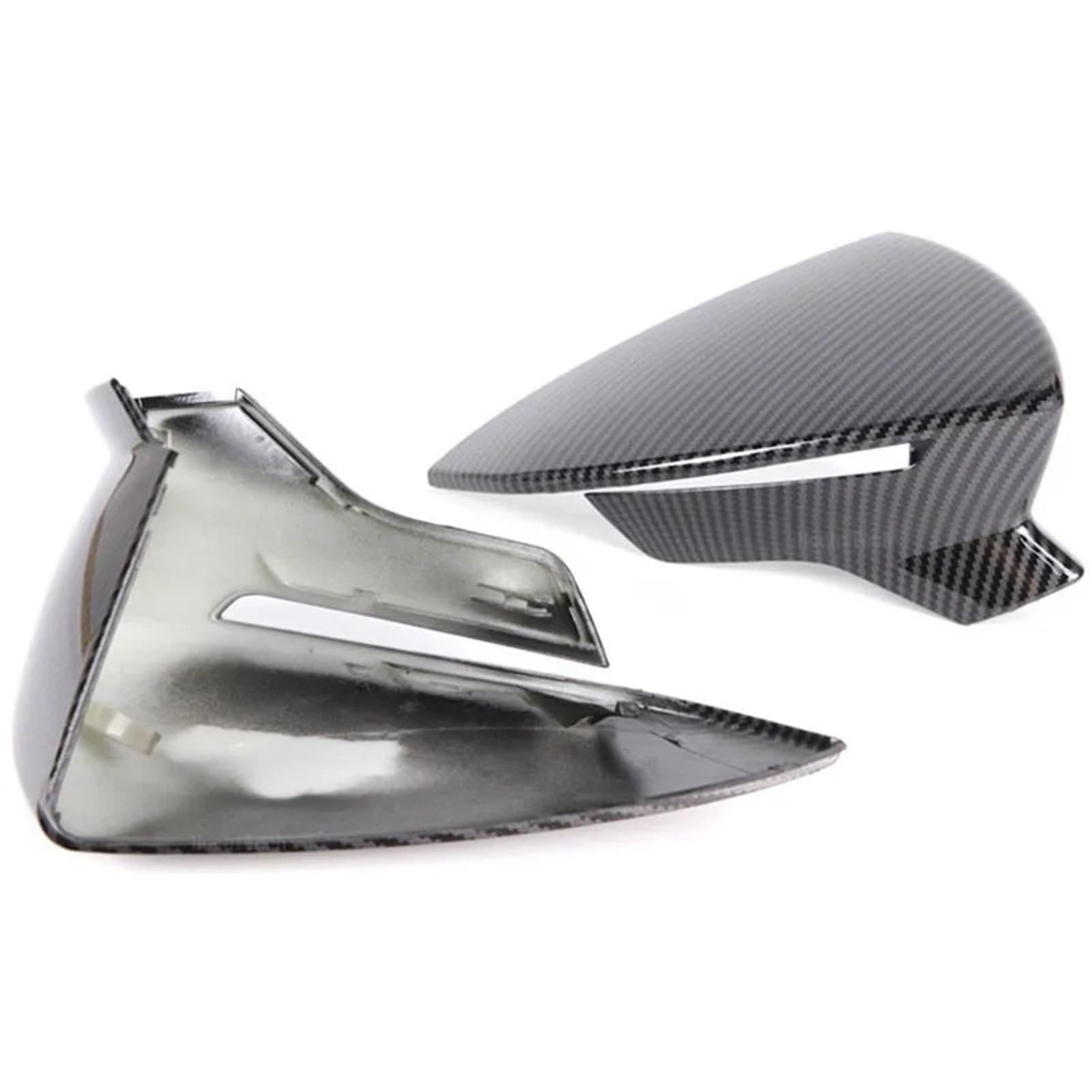 Cubierta Espejo Retrovisor Lateral - Para SEAT Leon MK3 5F (2012-2020), Diseño Fibra De Carbono, Negro