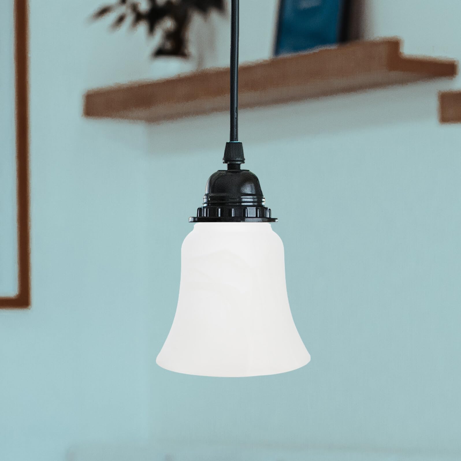 Pantallas De Vidrio Para Luminarias E27 De Nieve, Pantalla De Lámpara De Cristal Transparente, Repuesto Para Lámparas De Techo y Colgantes, Uso En Salón y Comedor, Pack 2 Unidades