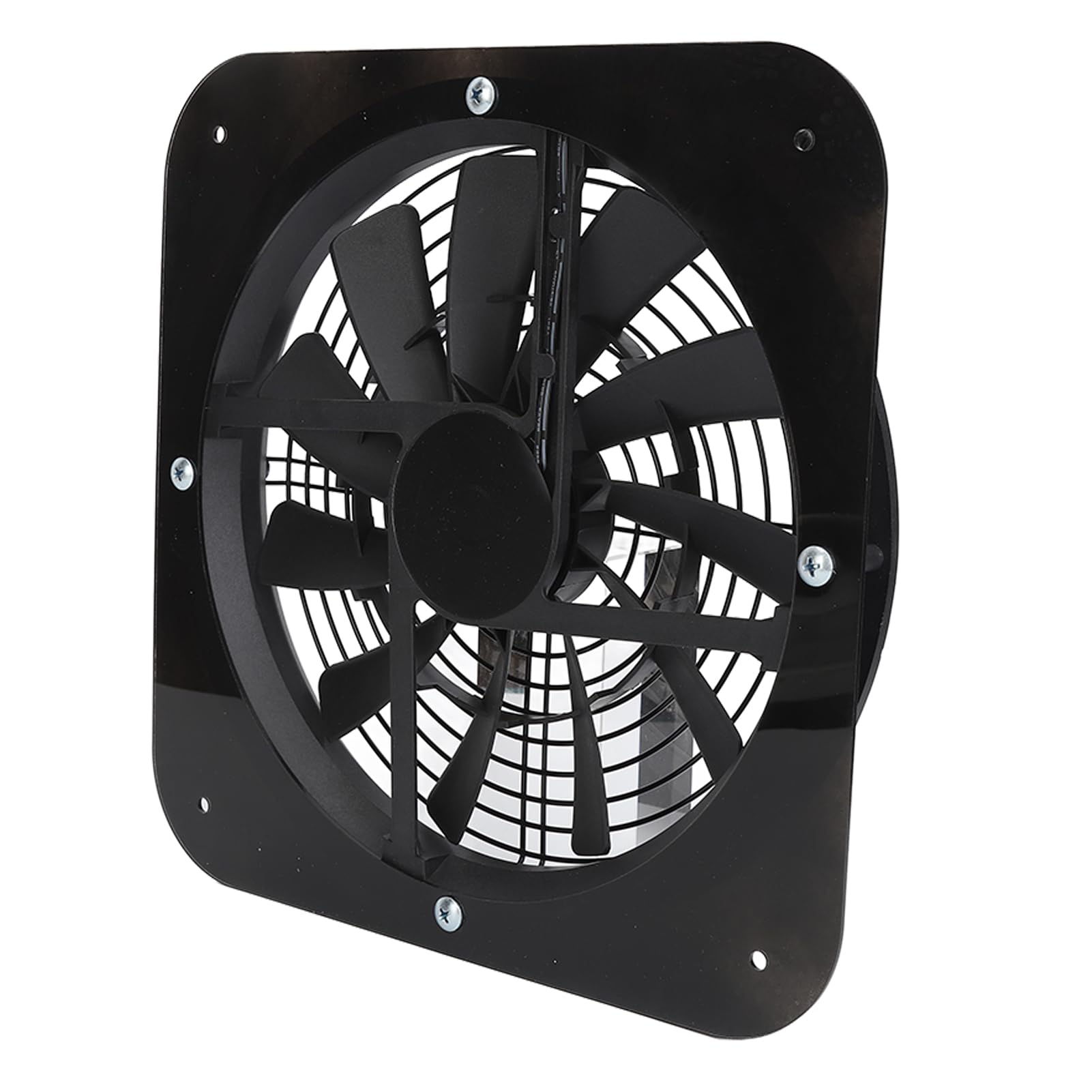 Alomejor Kit Ventola Pannello Solare Ad Alto Flusso D'aria da 100 W per Pollaio per Serra, Aspiratore Solare Antipioggia con Protezione di Sicurezza per Uso Domestico 28x28 Cm 2,4 Libbre (BLACK)