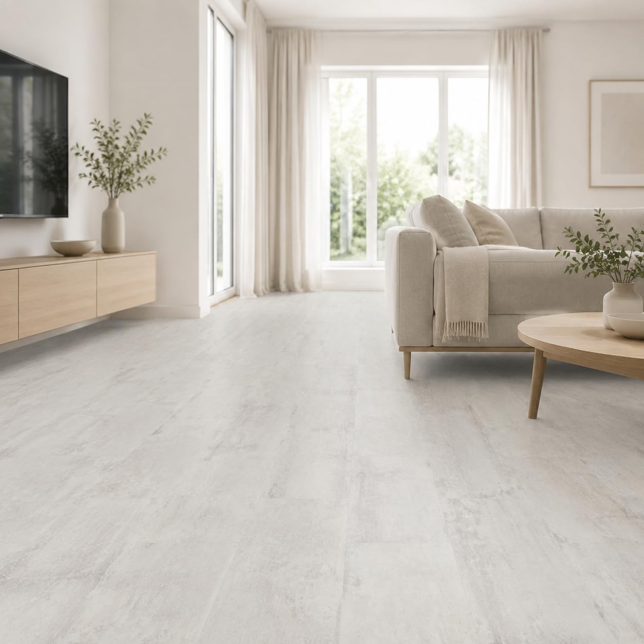 PVC-Vinylboden Klickvinyl PVC-Bodenbelag Zement