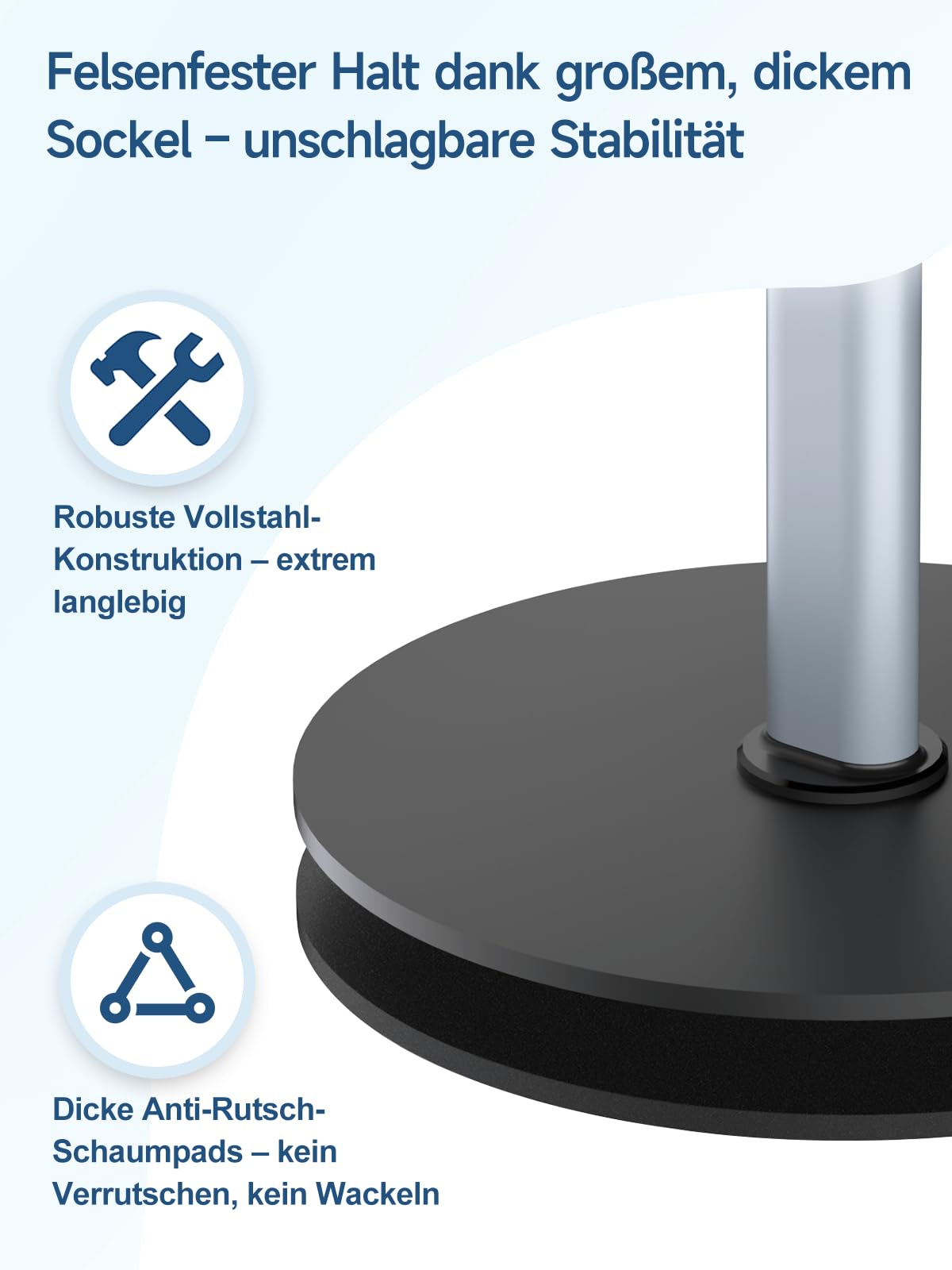 Mistriddle Schwerer Aluminium-Overhead-Handyständer – Verstellbares iPhone-Stativ für Overhead-Aufnahmen, Stabiler Halter zum Kochen, Basteln, Filmen und Malen – Ideal für Creator(Klemme)