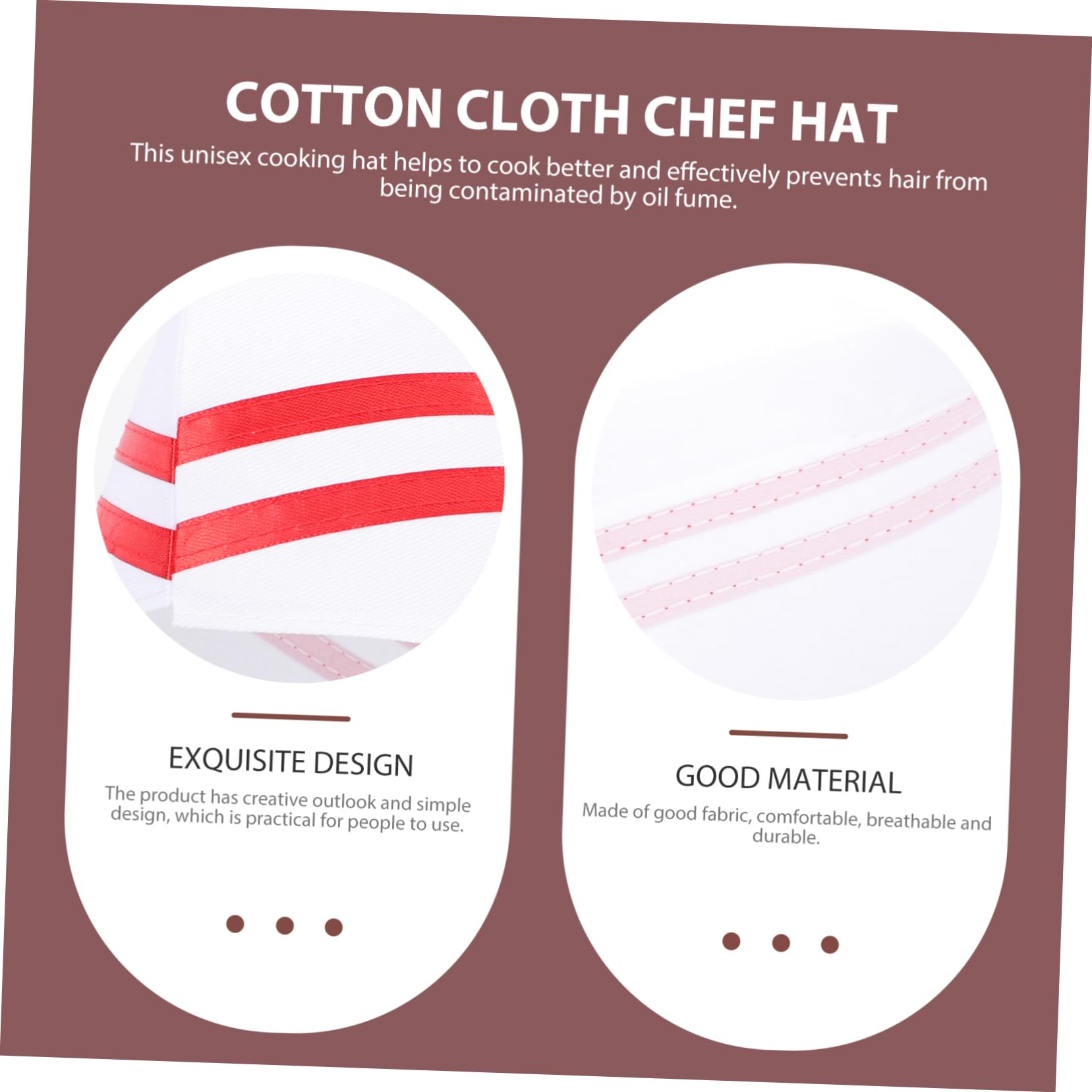 FRCOLOR Gorro De Chef Sombreros De Cocina para Hombres Y Mujeres Gorro De Servicio Resistente Y Cómodo para Restaurantes Y Repostería con Borde