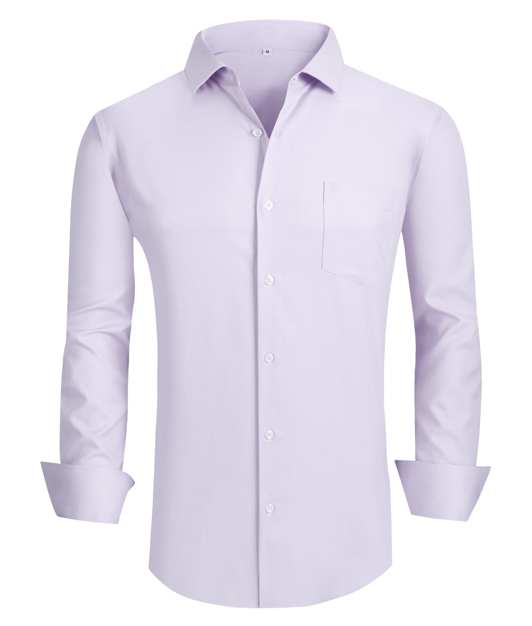 Alex Vando Mens Bamboo Dress Shirts Wrinkle Free Regular Fit Stretch Button Down Shirt