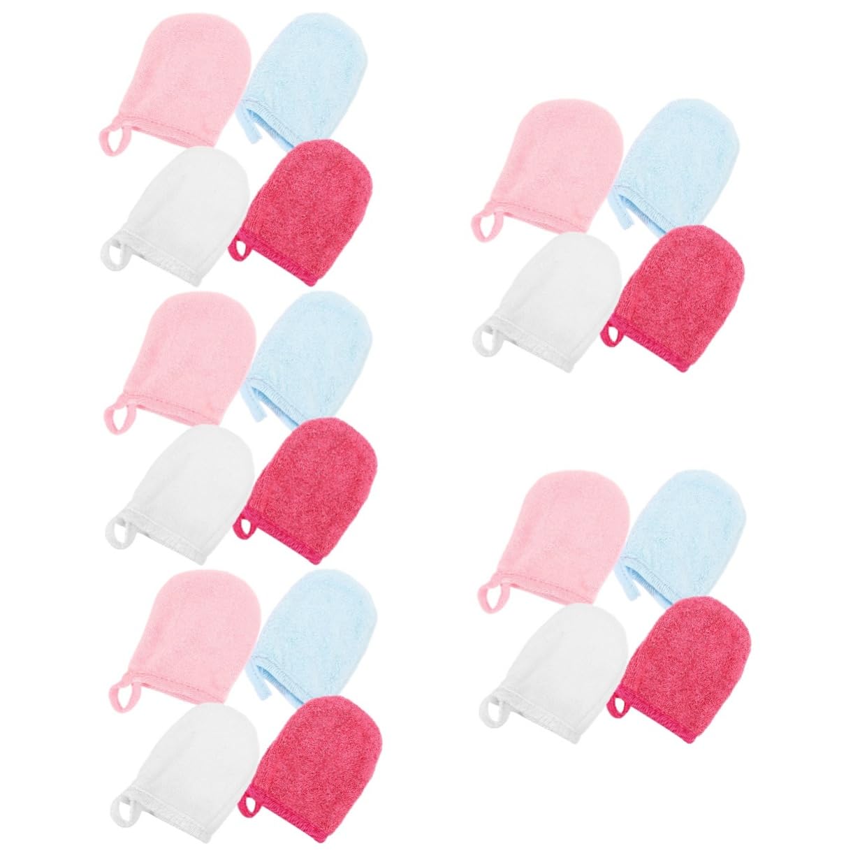 Baluue 20piezas Guantes Desmaquillantes De Microfibra Reutilizables Para Limpieza Facial Suaves y Ecológicos Comodidad Para Mujeres y Niñas Toallas De Limpieza Hipoalergénicas
