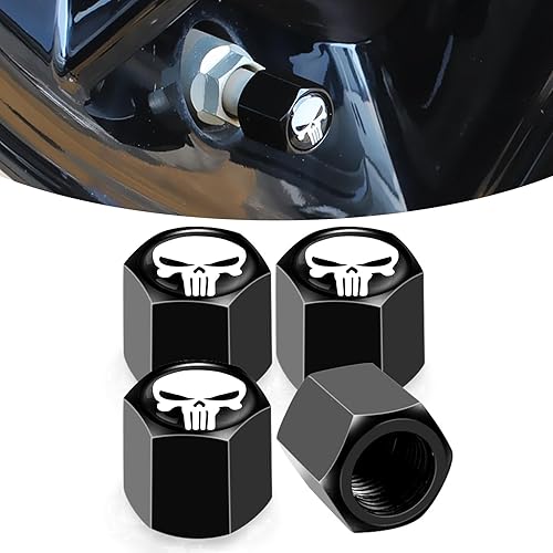 Crynod 4 tapones para válvulas de neumáticos de automóvil, accesorios universales de metal para válvula de neumático de bicicleta, accesorios para