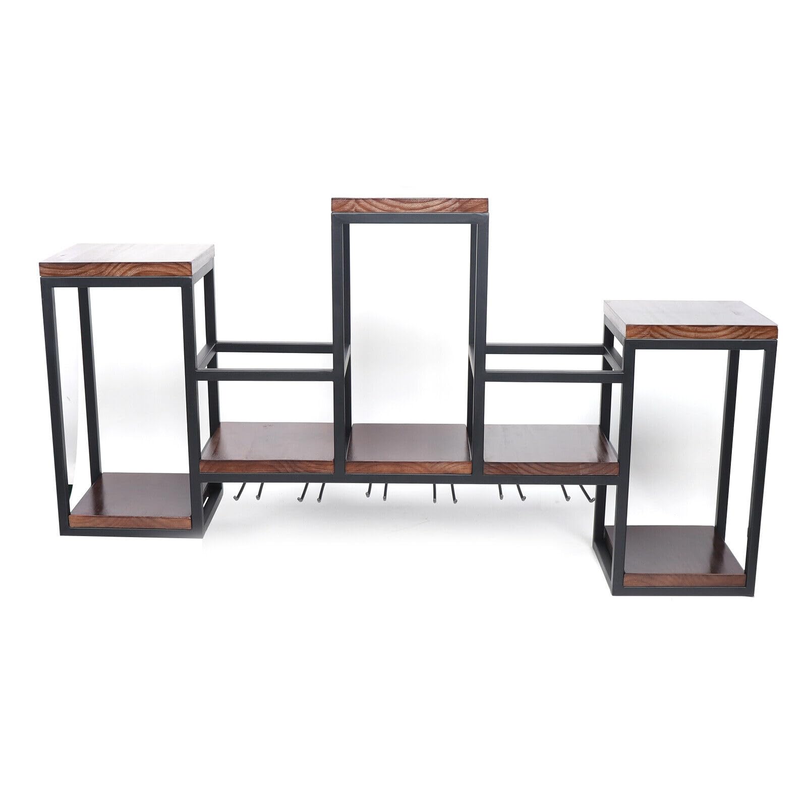 Estantería de Pared para Vino - Soporte para Botellas de Cristal y Madera