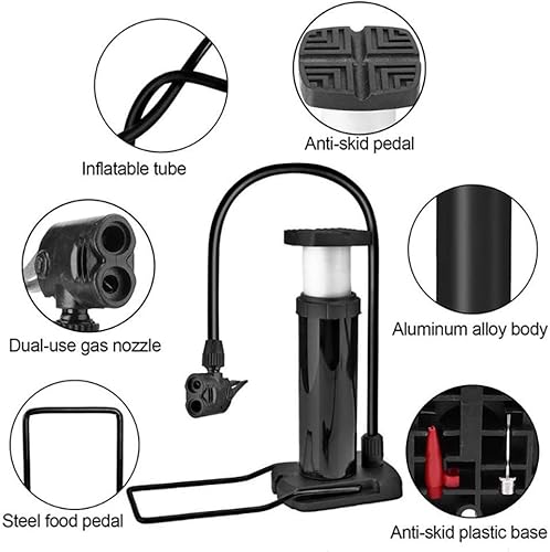 Miniatura 3 de Mini bomba de piso para bicicleta bomba de bolsillo pequeña bomba de aire a presión 2019 bomba de neumático de bicicleta bomba de bicicleta activada