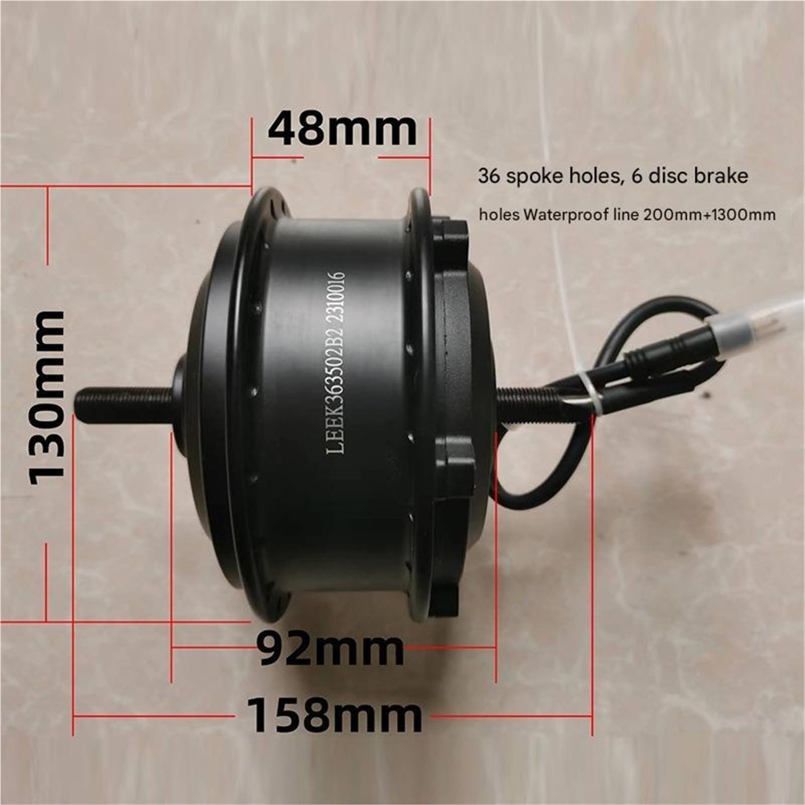 Kit vélo électrique, Moteur De Moyeu Vélo Électrique 36V 250W, Engrenage À Rayons Roue Avant Ou Arrière pour Montagne, Conversion pour Motos