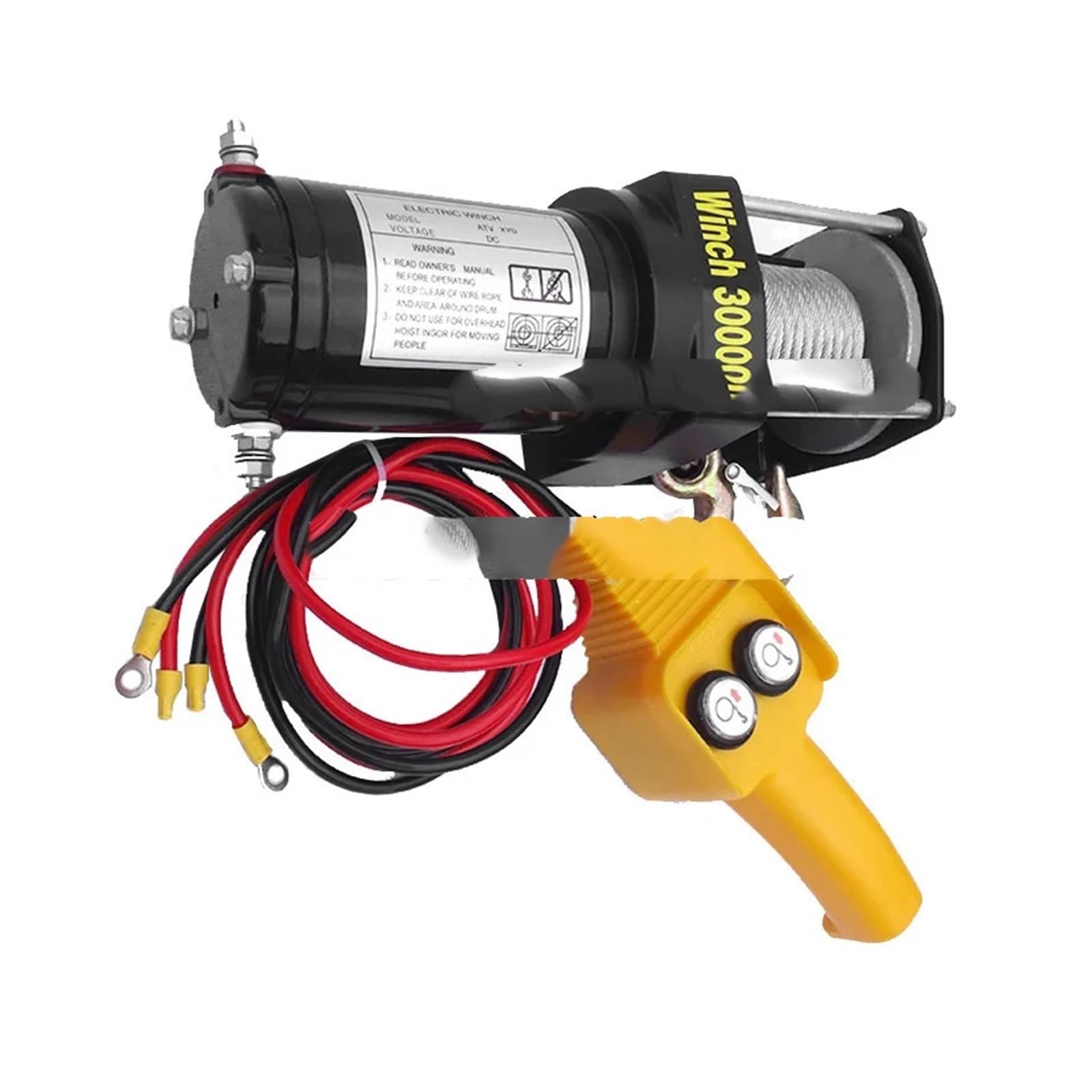 Verricello elettrico 12 V 24 V per recupero fuoristrada 1360 kg per veicoli con telecomando e interruttore a maniglia – Heavy Du rimorchio equino per camion, SUV e ATV