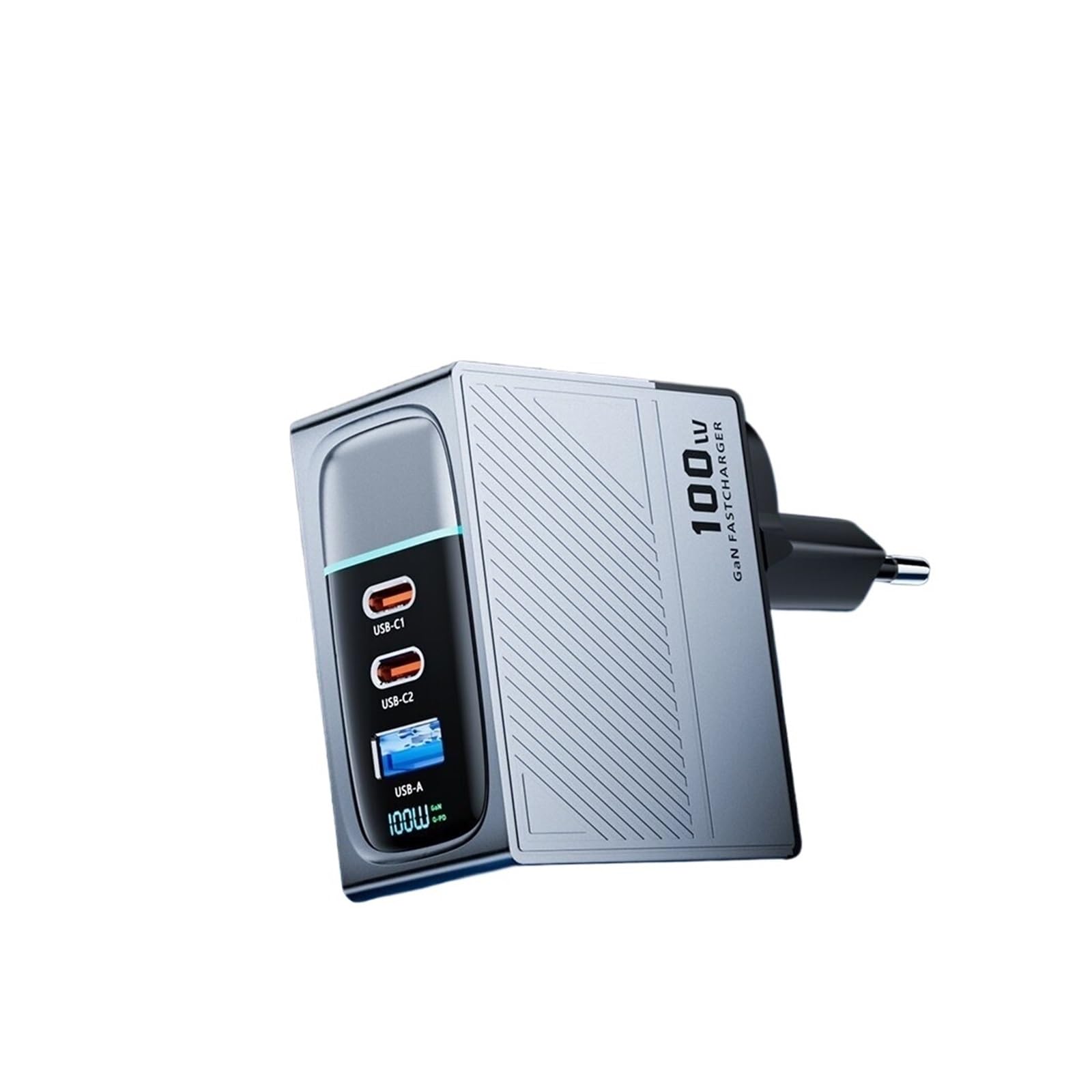 100W GaN Charger QC4.0 PD 67W 65W PPS Display Portable Multi USB Type C Fast Charger For Laptop Tablet(U-S-Plug,100W GaN With Cable)