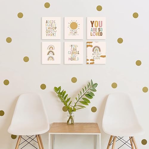 Miniatura 4 de CHDITB Decoración de pared bohemia de arco iris, decoración de habitación de bebé, decoración de habitación de niños, decoración de pared de aula,