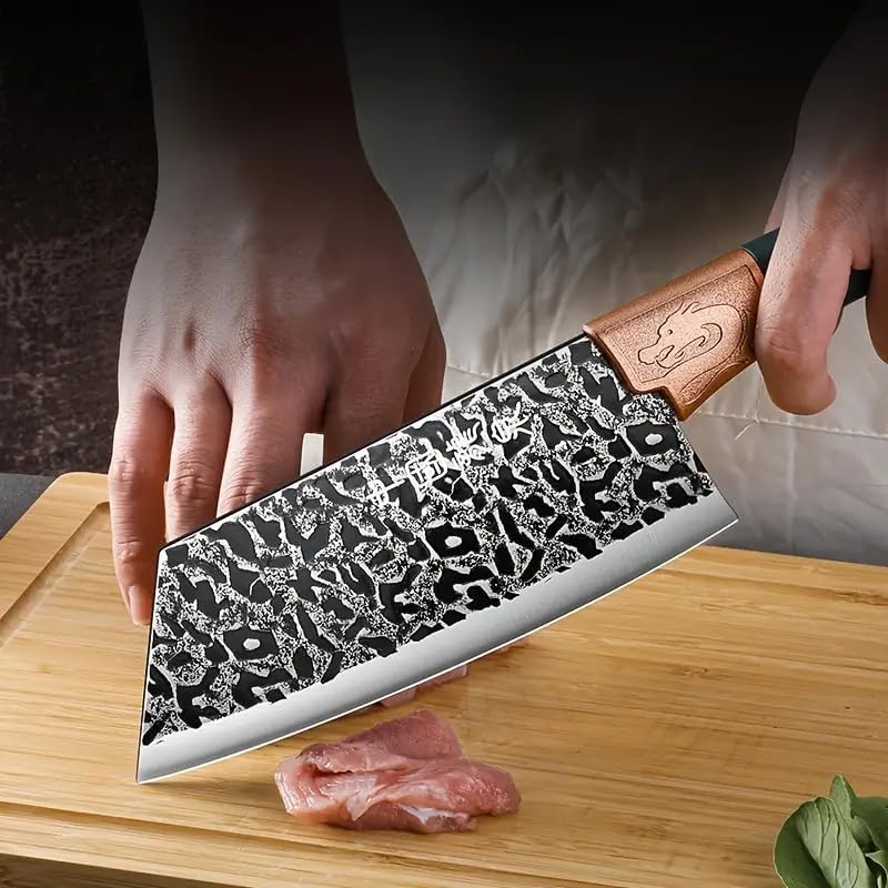 Meat Cleaver,Cleaver Knife 7.5 Inch Stainless Steel Slicing Knife Kitchen Vegetable Knife Super Sharp Chef Special Knife For Restaurants