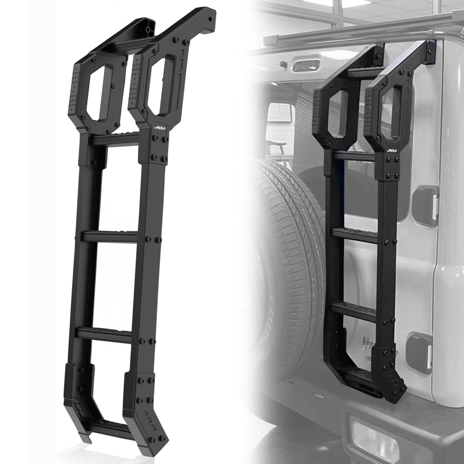 Archaic Heckklappenleiter für Suzuki Jimny Sierra JB64 JB74 2018–2024, Heckleiter, Geländeleiter für Jimny gl,Leichte Leiter aus Aluminiumlegierung, Heckleiter der Search-Serie