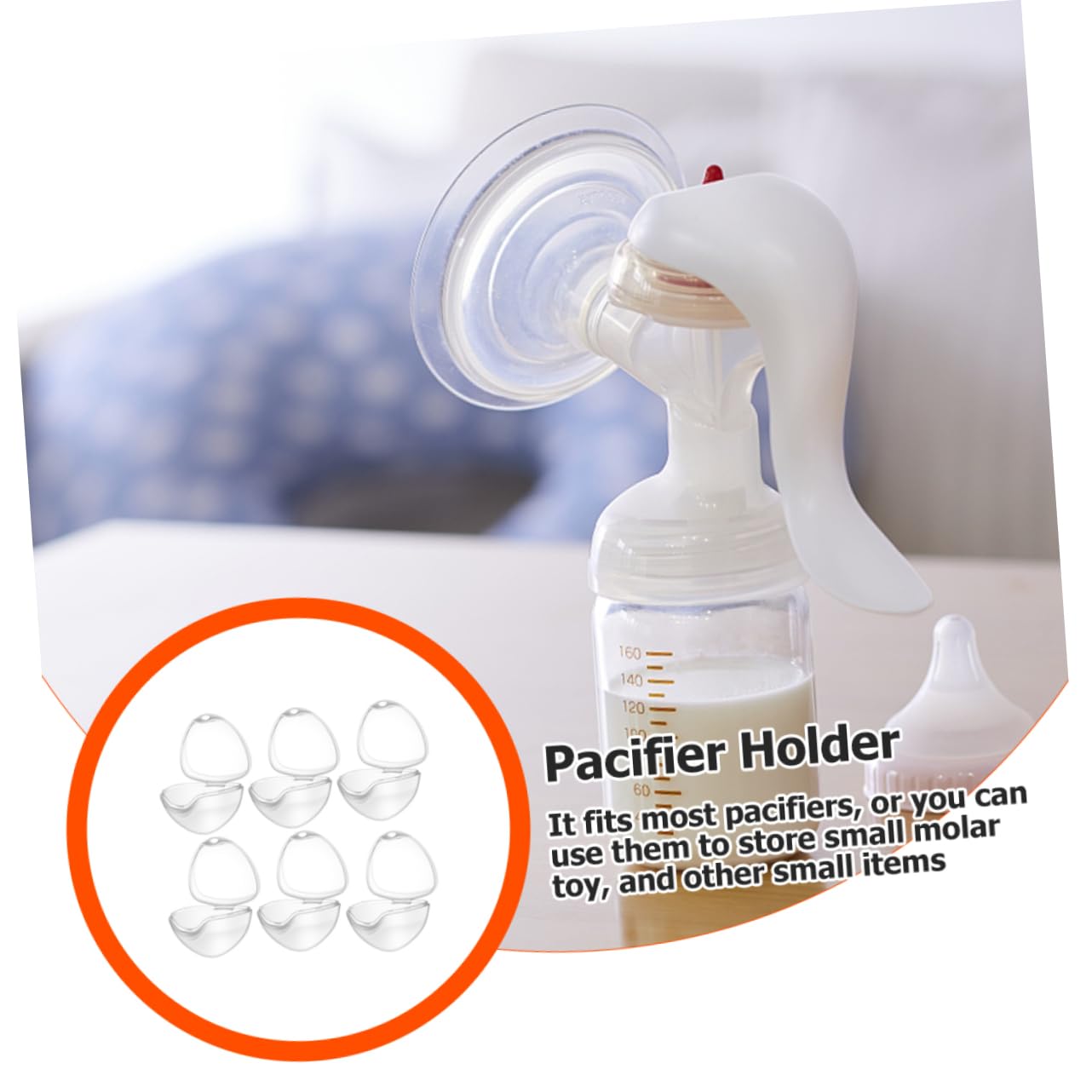 Totority 6pcs Cartoon Pacifier Box Teething Toy Container Case Pacifier Protective Storage