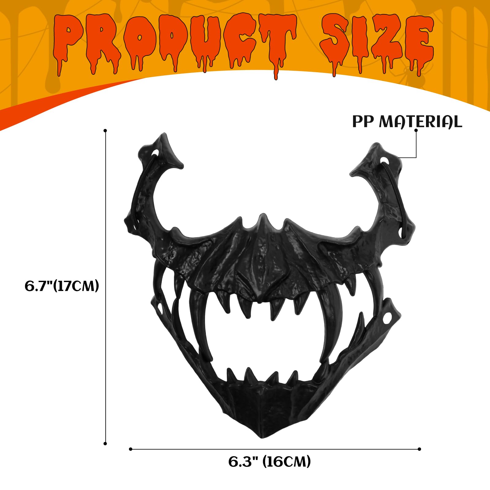 Oidea Animal Skull Half Mask: Half Face Mask Halloween Scary Masks Party Cosplay Decorative Costume Props Accessories Black - Image 4