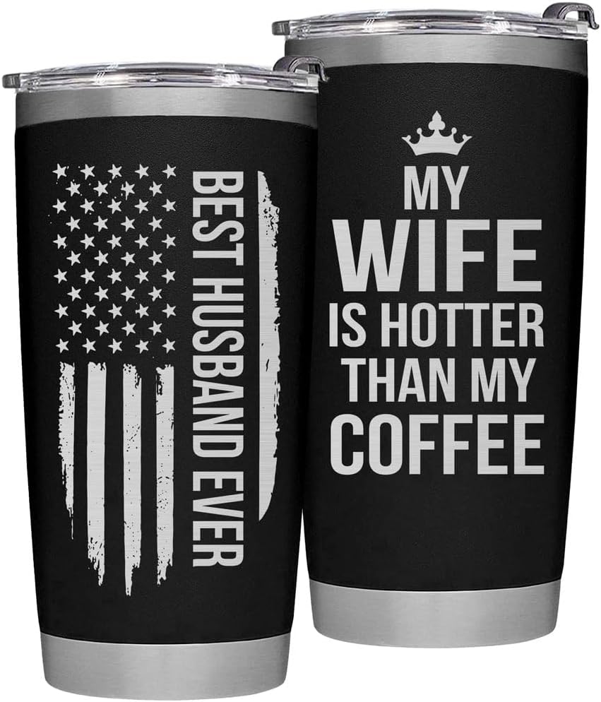 Husband Gifts from Wife - Anniversary, Father's Day Gifts for Husband - Birthday Gifts for Husband - Funny Gifts for Husband - Gifts for Him - Husband Tumbler 20oz