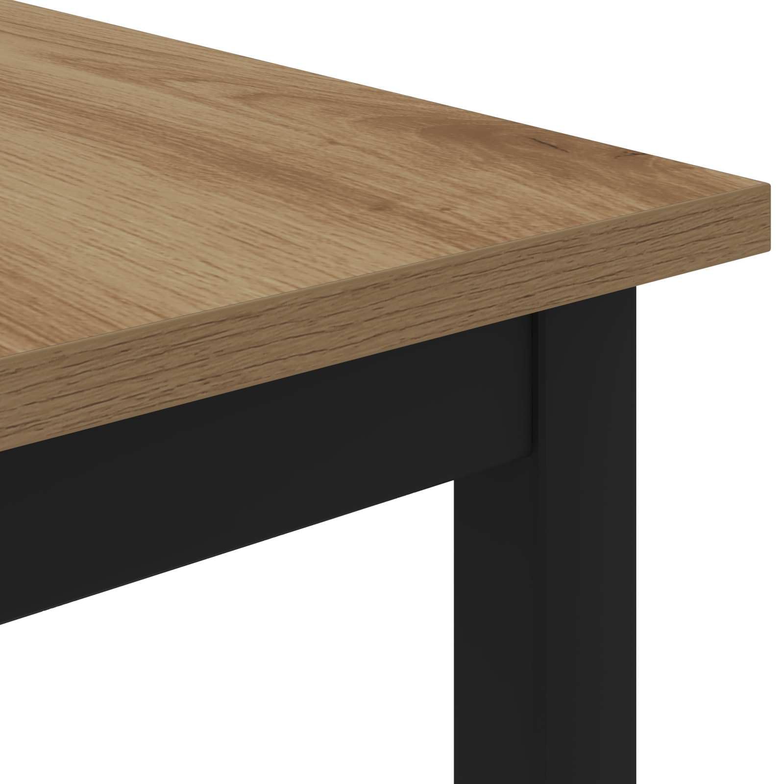 Générique Prostokątny stolik kawowy 100x50x45 cm Wood Ingenierie | Solidne metalowe nogi, łatwa do czyszczenia powierzchnia, nowoczesny minimalistyczny design, do codziennego użytku w salonie