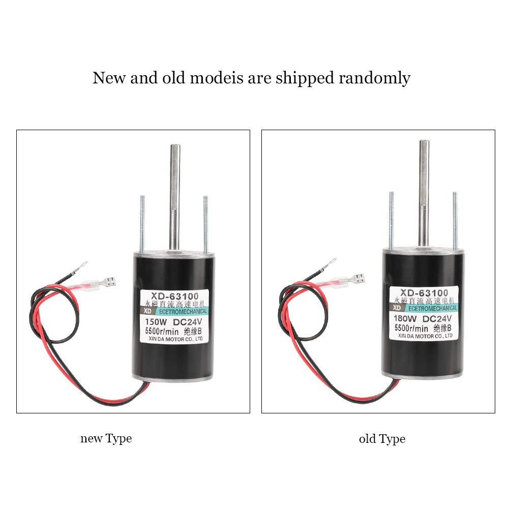 Taidda Il motore, Motore CC a spazzola 12/24V 150W Motore CC a spazzola ad alta velocità CW/CCW di grande potenza per generatore elettrico Trapano elettrico Piccolo generatore 2#