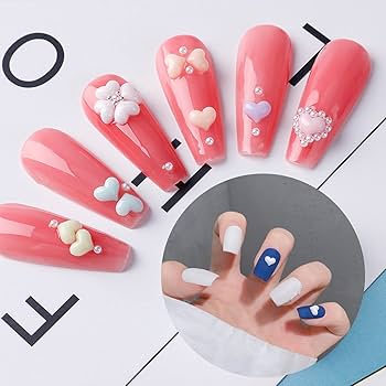 Amazon.co.jp: ネイルパーツ ハート 変色 6色 3d 立体 ハート