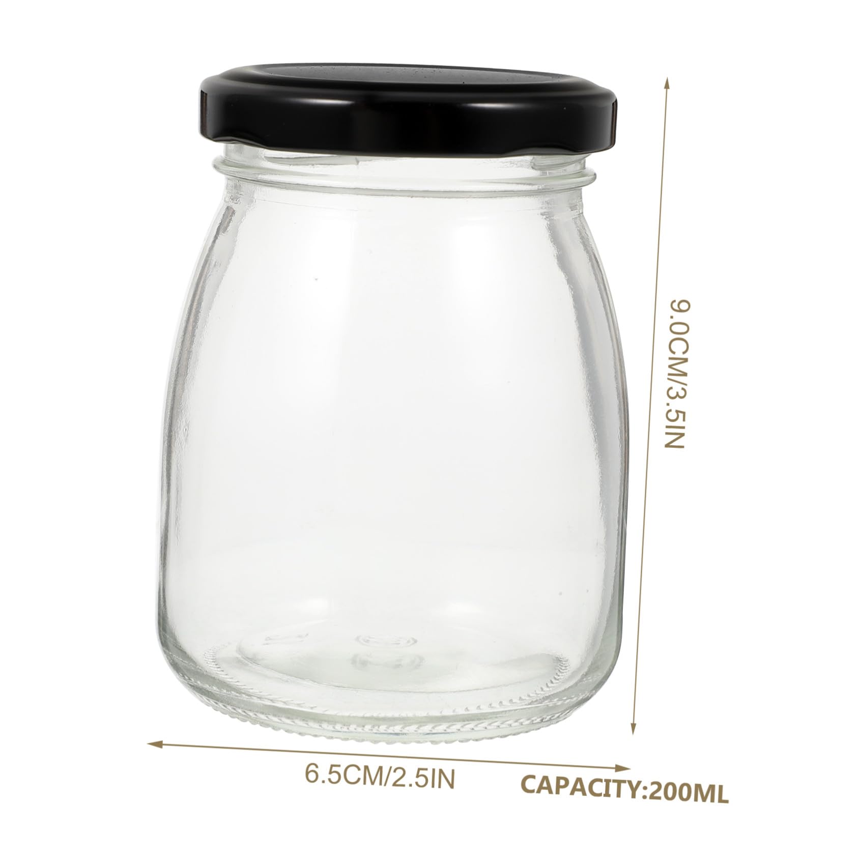 Toyvian 10stücke Glasbehälter mit Metalldeckel für Lebensmittel-aufbewahrung Luftdicht und Langlebig für Müsli Joghurt und Vorratsdose in Küche