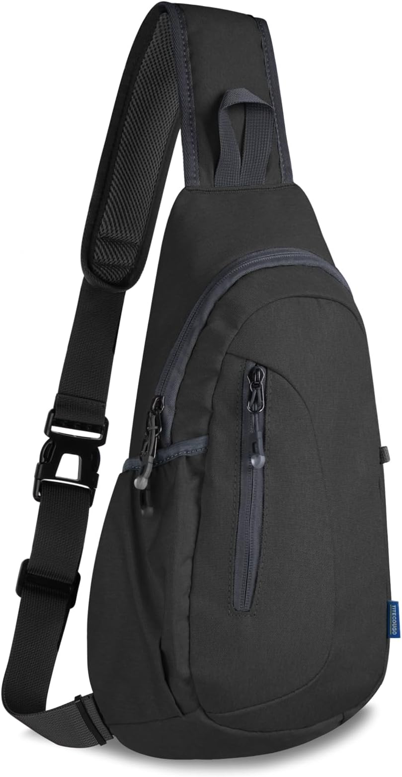 TITECOUGOTITECOUGO Leichte Brusttasche Kleine Umhängetasche Leichter Crossbody Rucksack für Männer Frauen und Kinder Schultertasche für Sport und Outdoor