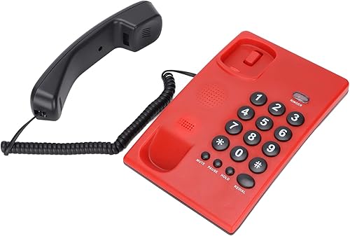 Miniatura 7 de KXT504 Teléfonos de escritorio Línea fija, teléfono con batería multifuncional con cable con pausasilencioretenciónredireccionamiento, para oficina