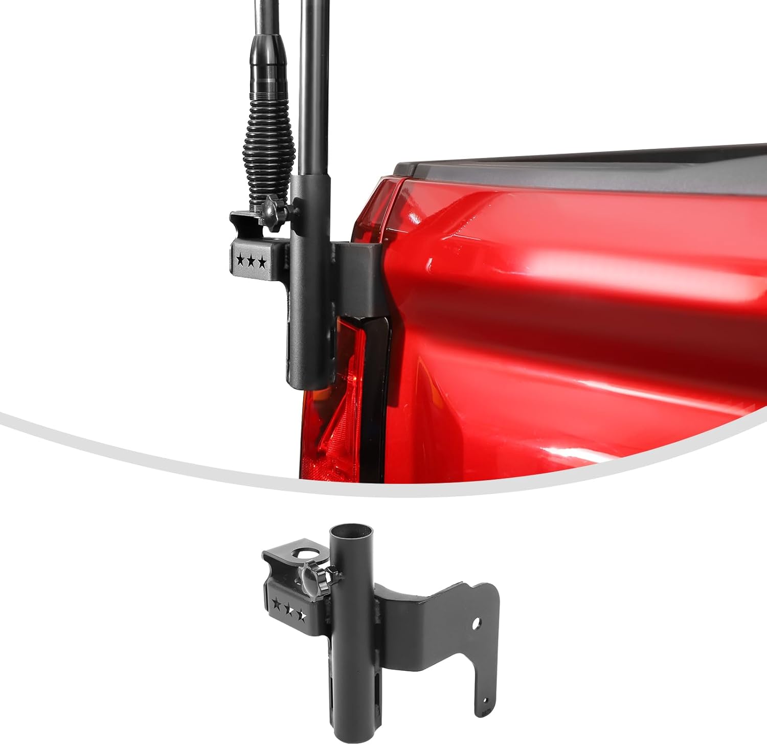 Linskip Heavy Duty CB Antenna & Flagpole Bracket Compatible with Chevy Colorado & GMC Canyon 2023 2024 2025 2026+, Multi-Purpose Mounting Bracket, Exterior Accessories(Driver Side)