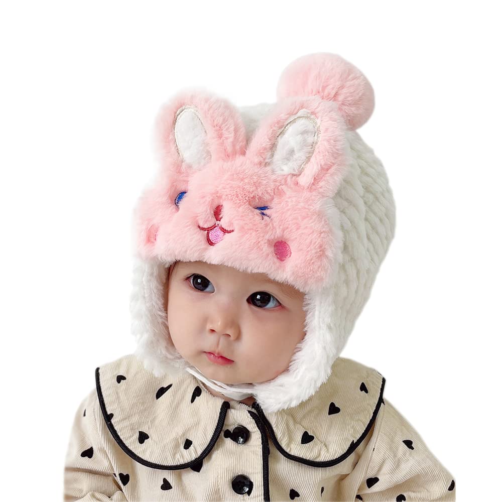 XYX Crochet Earflap Fleece Hats Beanie Cap Winter Warm Knit Caps for Toddlers Baby Girls and Boys
