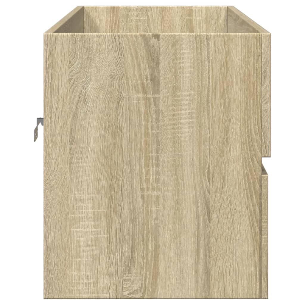 Mobile Lavabo Bagno Rovere Sonoma 100x38,5x45 cm in Truciolato,Mobile Bagno,Armadietto Bagno,Mobiletto da Bagno,Mobile Sottolavabo Bagno-849639