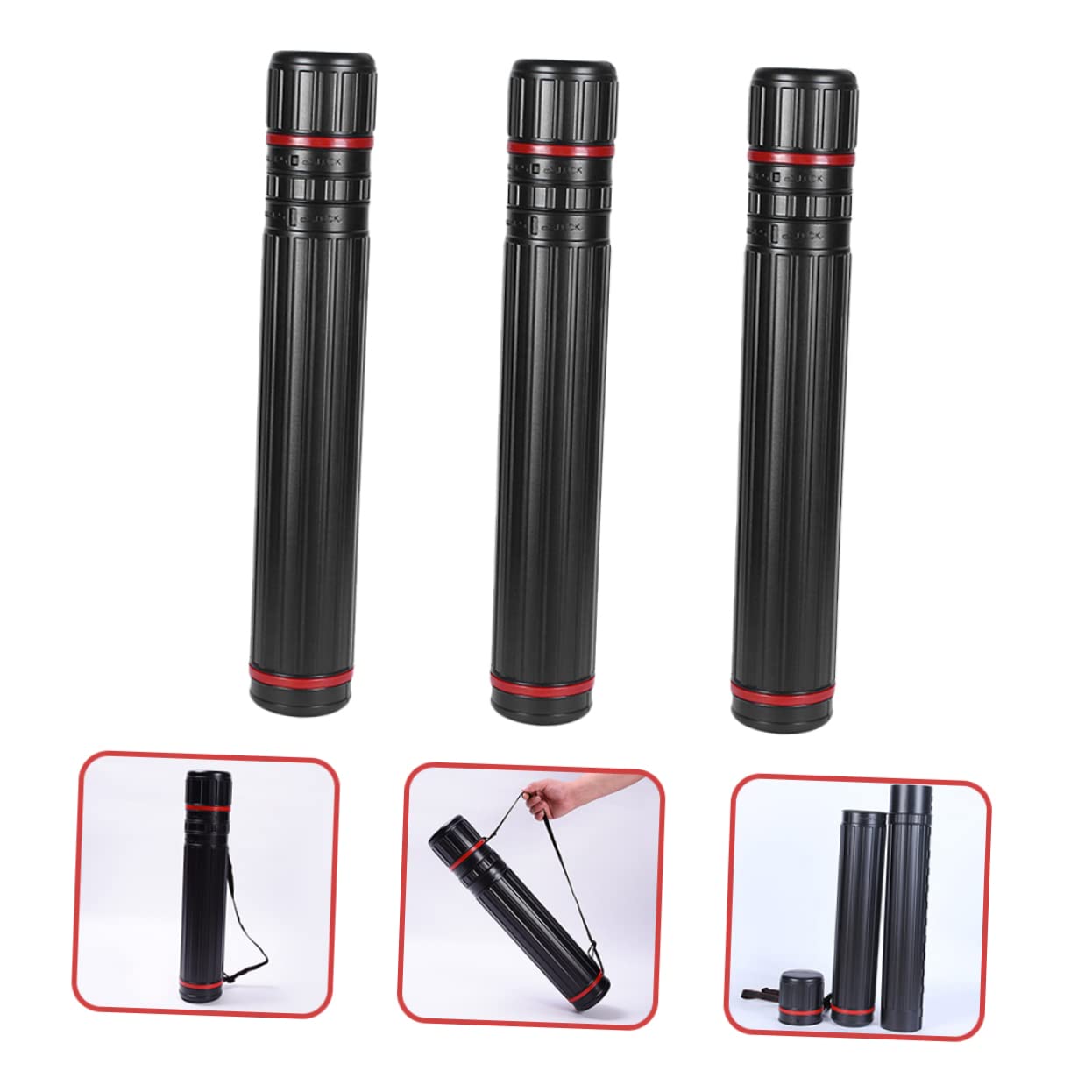 SHINEOFI 3 Piezas Tubo De Pintura Telescópico Tubo Para Póster y Dibujo Técnico Para Guardar y Transportar Pósteres Arte