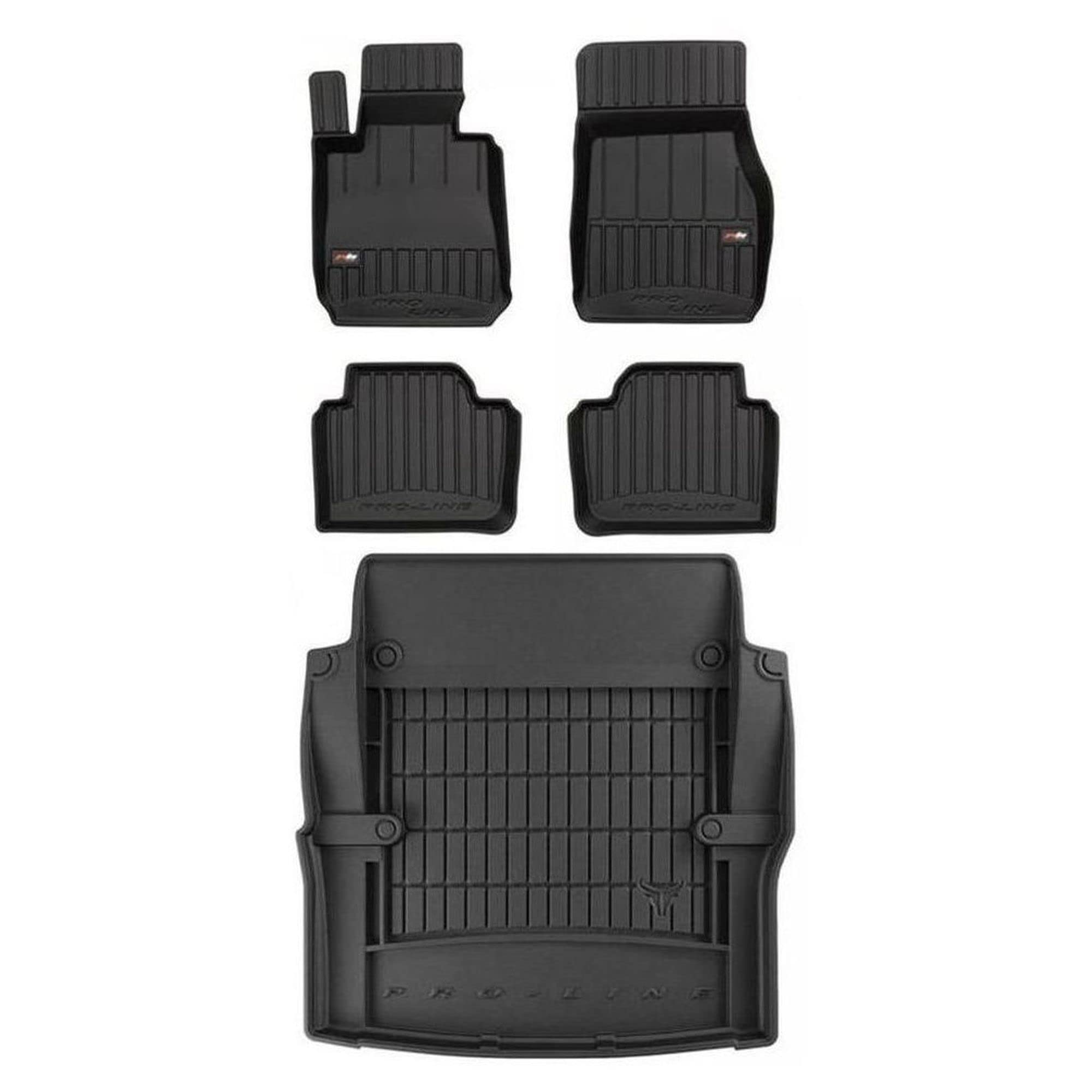 MOTOS Set di tappetini in gomma e tappetini per il bagagliaio per BMW Serie 3 F30 2011-2018 Migliorare il comfort di viaggio con tappetino antiscivolo auto 3D- tappetini per tutte le stagioni auto, pr