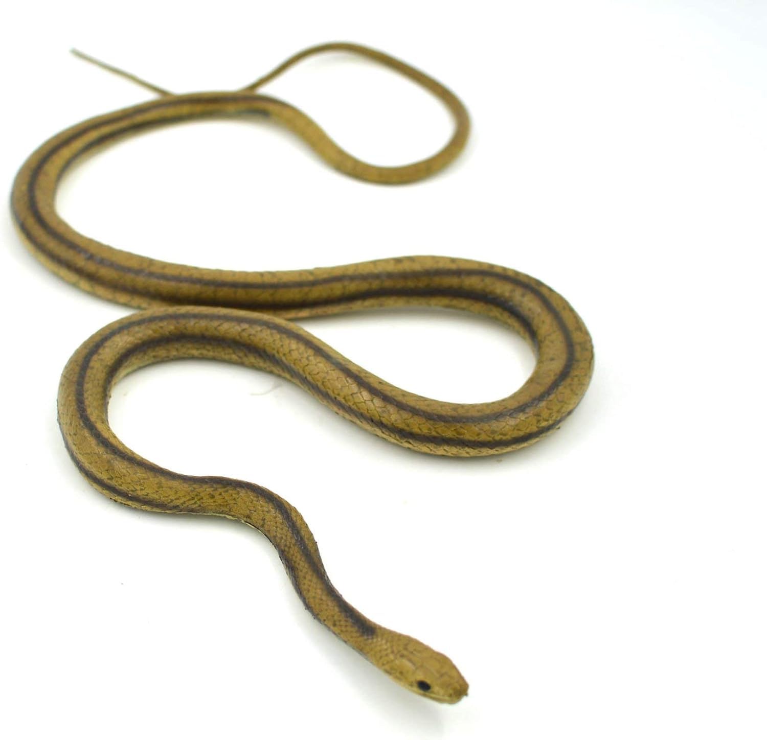 Lifelike 48" Yellow Rat Snake – Realistic Rubber Snake Replica for Pranks, Garden Decor, and Educational Play
